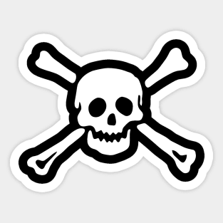 Skull and Crossbones Pirate Sticker